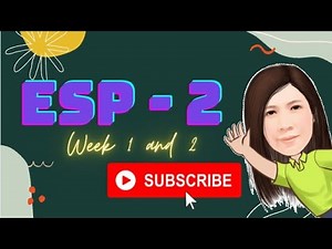Grade 2 | Esp | Week 1 and 2 | 2nd Quarter