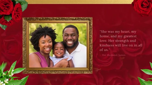Red Roses Funeral Slideshow Template: Celebration of Life Photo Tribute (canva Editable, 10 Slides) - Etsy