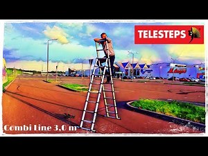 Обзор телескопической лестницы-стремянки TELESTEPS Combi Line 3,0 m