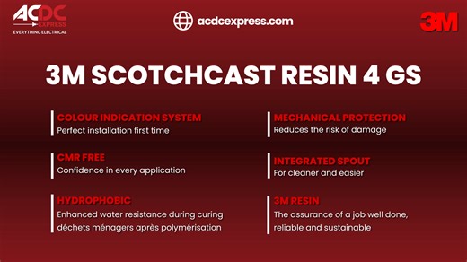 Tough conditions? No problem ⚡ ACDC Express brings you 3M Scotchcast™ Resin Joints, engineered for clean, safe, and long-lasting cable connections. Built to withstand mechanical stress, temperature changes, and even underground or underwater applications, they deliver maximum reliability with minimal maintenance. #ACDCExpress #3MScotchcast #CableProtection #ReliableConnections #DurableSolutions | ACDC Express