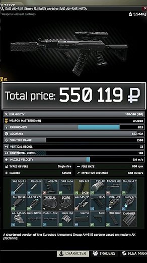 Meta SAG AK-545 (550K Rouble Build) - Escape From Tarkov