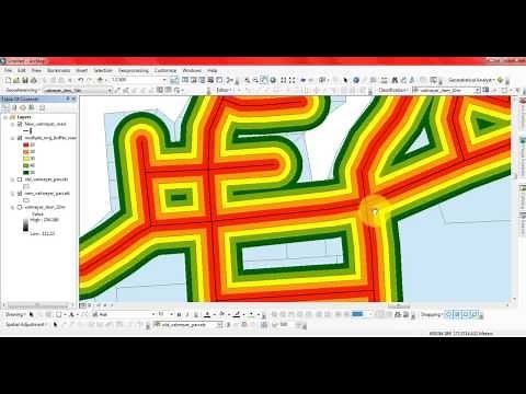 How to use multiple ring buffer tool in ArcGIS
