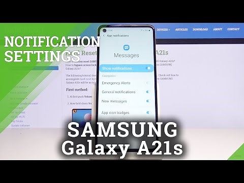 How to Set Up Messages Notifications in SAMSUNG Galaxy A21s – Manage Notifications