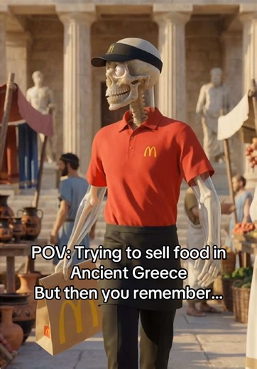 He’s always watching… #socrates #meme #ai #fyp #skeleton