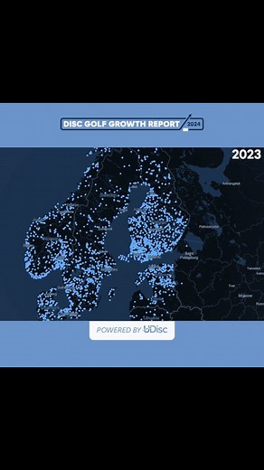 Look at all those beautiful courses. 🤩 Northern Europe has been a hotbed of disc golf growth over the last two decades – Finland has more than 1,000 places to play, and Norway and Sweden are each closing in on 700. Denmark and Estonia have also been bright spots! Get a closer look at how the sport has developed near you in this year's Disc Golf Growth Report! Open the UDisc app or hit the link in our bio to start reading. #udiscapp #discgolfgrowthreport | UDisc