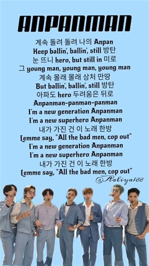 ANPANMAN-BTS #songs #lyrics #kpop #anpanman #bts #btsanpanman #aaliya188 #trending #viral #ytshorts