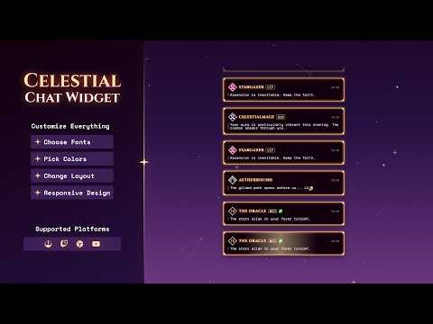 Celestial Chat Widget ✨ Animated Twitch Overlay for StreamElements & OBS