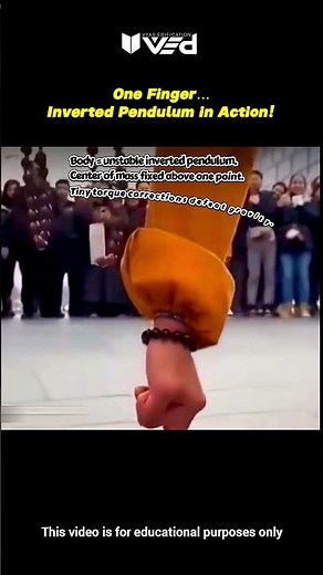 One Finger Balance?! 😳 Inverted Pendulum Physics Explained #shorts