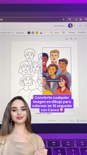 Convierte cualquier imagen en dibujo para colorear GRATIS en Canva #ColoringPages#KidsActivityBook