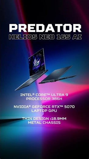 Predator Gaming | Helios Neo 16S AI | CES 2026