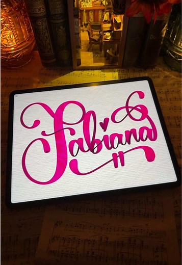 Hand Lettering Names in Cursive Script
