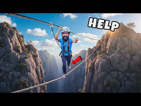 We Tried Walking On a rope 🔥🔥 Gone- Crazy 😬 We tried walking on a rope 😲😲 Telugu Adventures