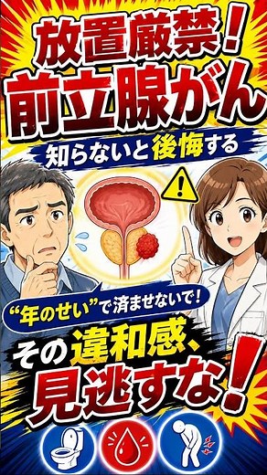 【年のせいと決めつけないで！前立腺がんのサインと予防法】◯