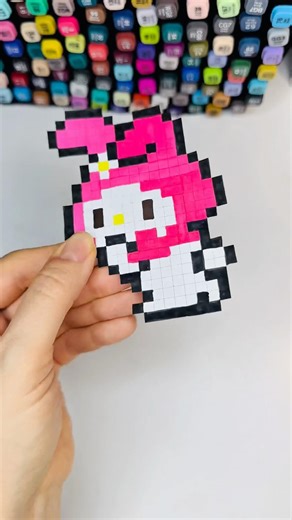 My Melody pixel art idea #drawing #pixel #8bit #pixelart #markers