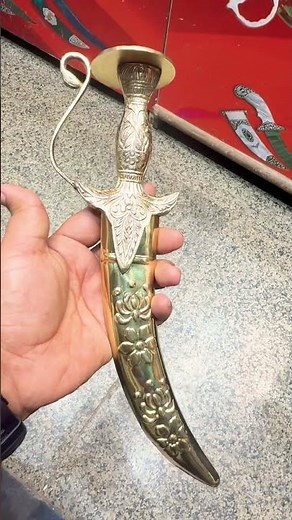 12” kirpan full brass Mayaan with carving for order WhatsApp 7888609936 #kirpan #sword #art