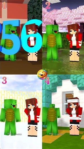 Top 4 Lines! Mikey and JJ's Sister 🤣 #shorts #minecraft