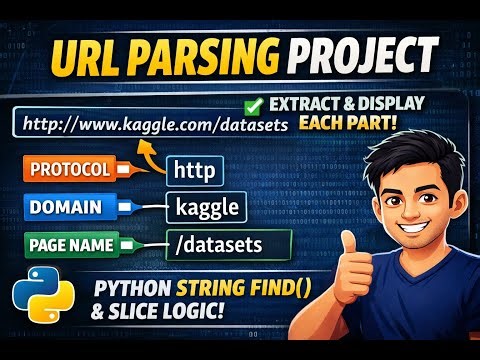URL Parsing Using Python 🔍 | Extract Protocol, Domain & Page | Python String Project