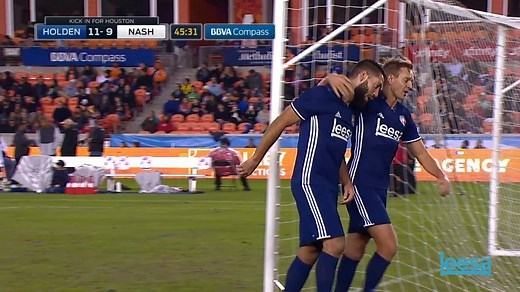 STOP IT! Clint Dempsey with the bicycle kick! Everyone should donate for that. Do it now at kickinforhouston.com Sponsored by Leesa | FOX Soccer