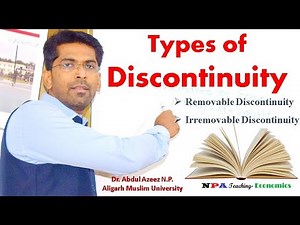 Discontinuity/Types of Discontinuity/Removable&Irremovable Discontinuity/NPA Teaching/NP Abdul Azeez