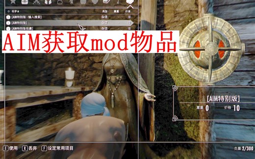 如何获取mod里的装备，AIM自动获取，老滚5，上古卷轴5天际mod介绍