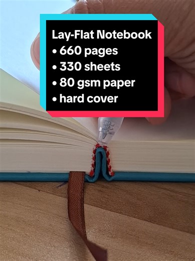 660-Page Notebook: Lay-Flat Binding & Bendable Spine