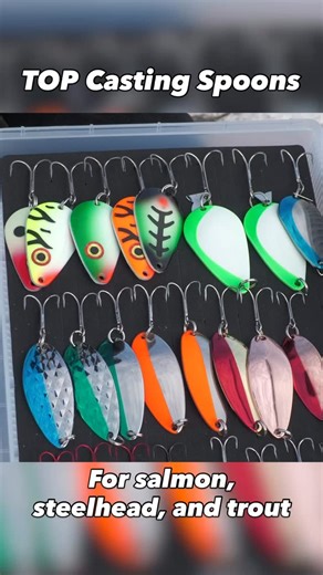 14 reactions · 4 comments | FishUSA’s TOP casting spoons for salmon, trout, and steelhead. What’s your #1? Box used = FishUSA Flagship Slit Foam Jig Box . #FishUSA #AmericasTackleShop #Spoons #CastingSpoons #Salmon #Trout #Steelhead | FishUSA | Facebook