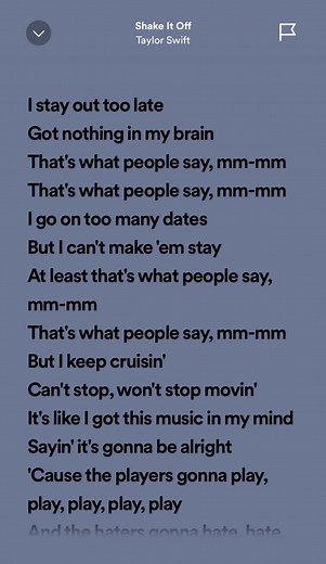Shake It Off Song Lyrics - Taylor Swift | Spotify