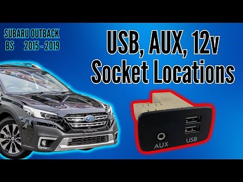 Subaru Outback 2015-2019: How To Find USB, AUX and 12v Socket locations (Cigarette lighter location)