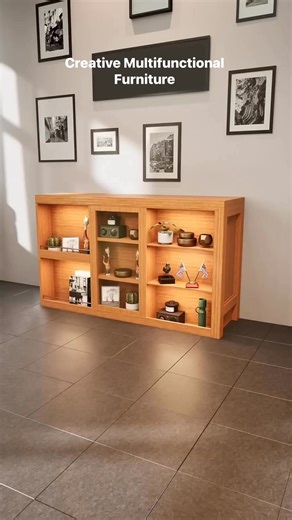 1.5M views · 7.6K reactions | Check this idea for a multifunctional cabinet that can be transformed into a dining table with chairs 晴✨ Great option for small apartments  • • #MultifunctionalFurniture #multipurposefurniture #DiningRoomFurniture | Tiffany Design Studio | Facebook