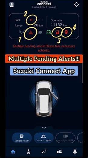 Suzuk Smarti Connect App Features Multiple Alerts !!!