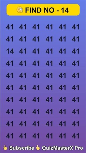 Player 1: Find 14 🕹️ #shorts
