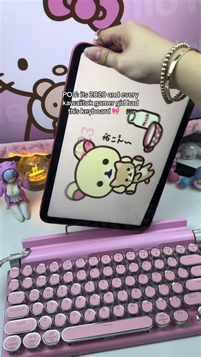 pov: its 2020 kawaiitok #peachtype #keyboard #ipad | keyboard
