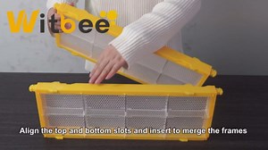 Beehive Frames Kit, 2 Pack Deep Honey Comb Frames with 24PCS Honeycomb Cassettes Honey Beehive Frames & Honeycomb Boxes for Beekeepers, 9-1/8 Inch (Unassembled)