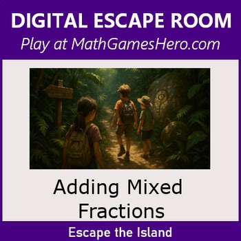 Adding Mixed Fractions | Digital Math Escape Room Game