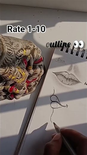 I tried drawing realistic lips ✏️ | Day 8/30 of sketch series