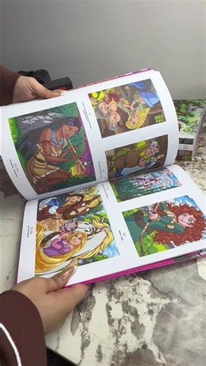 ✨Unboxing princesses VOLUME2🦋 #disney #disneycoloriages #colorbynumber #coloringbook