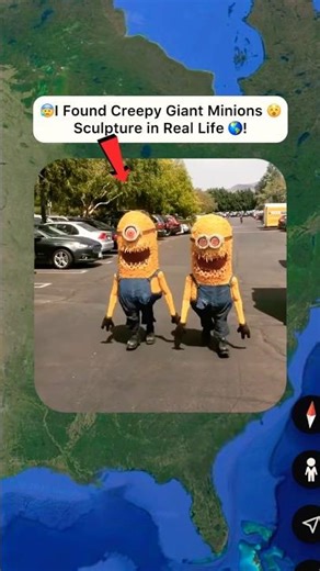 I Found Creepy Giant Minions 😰 on google earth and google maps 🌎! #shorts #findmysterioussecrets