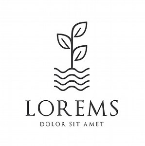 Plant Growing Line Art Drawing Vector Illustration. Grow Tree Design...