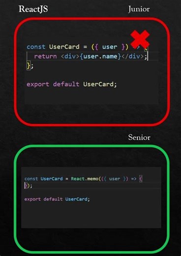 React hooks - Junior vs senior react-js developer , useMemo #shorts #viralshorts #react #coding