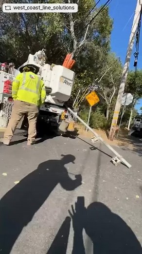 #REPOST @west_coast_line_solutions with @download_repost_pro - Same hole set?! No problem. #journeymanlineman #lineman #local47 #auger #local1245 #dig #apprenticelineman #local18 #climb | Linejunk
