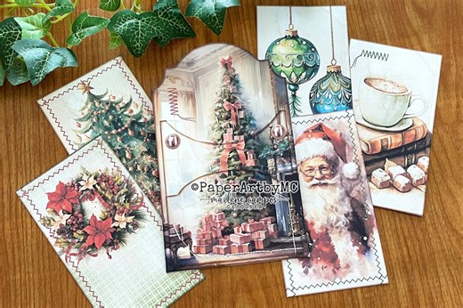 Christmas Pockets Printable Kit, Holiday Junk Journal Insert, Scrapbooking Pocket, Christmas Scrapbook, Instant Download - Etsy