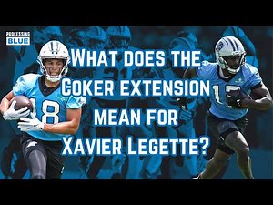 What does Jalen Coker's extension mean for Xavier Legette's future?
