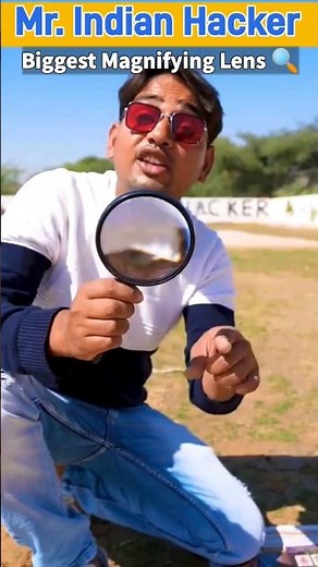 ‪@MRINDIANHACKER‬ Made World's Biggest Magnifying Lens - 1000 Rupees Only #shorts #mrindianhacker