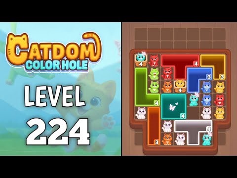 Catdom: Color hole Level 224 walkthrough solution