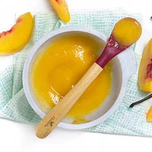 Peach & Vanilla Baby Puree (Stage 1) | Baby Foode