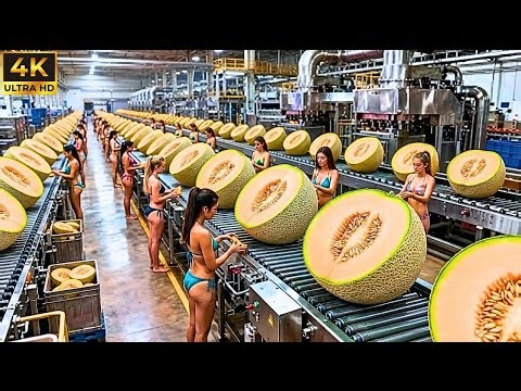 Inside a Modern Melon Production Process: From Greenhouse Seedlings to Supermarket Melons and Juice