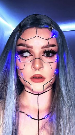 robot makeup #ai #robotmakeup #makeup #makeuptutorial #robot #cosplay
