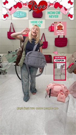 BAGSMART Puffy Lightweight Gym Travel Duffel Bag , 2 Sizes: M (Personal Item, With Wet Pocket) & L (Carry-On, With PVC Toiletry Bag) , Women's Weekender Bag TikTokShopJumpstartSale