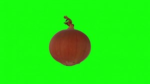 Download Realistic 3D rendering of an onion with green background for free