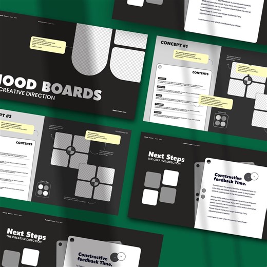 Moodboard Template Pack for Illustrator – 2 Customizable Creative Concepts for Designers, Creative Direction Templates - Etsy